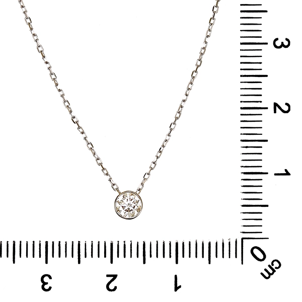 Collier, 18K, Weißgold, Brillant
