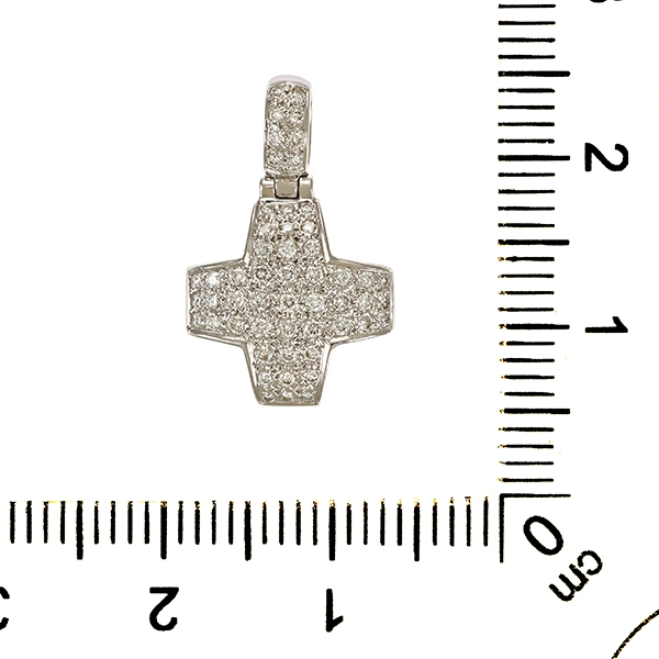 Anhänger, 18K, Weißgold, Brillanten