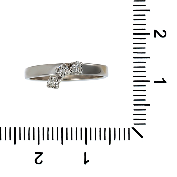 Diamantring, 14K, Weißgold, Brillanten 0,15 ct