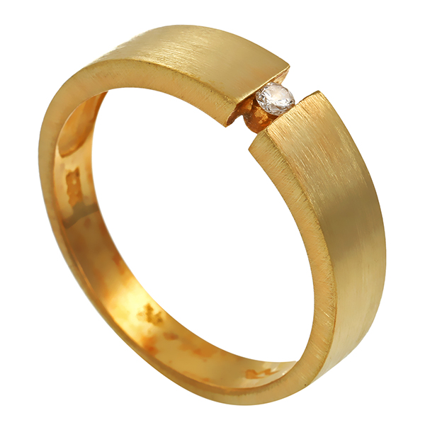 Brillantring, 8K, Gelbgold