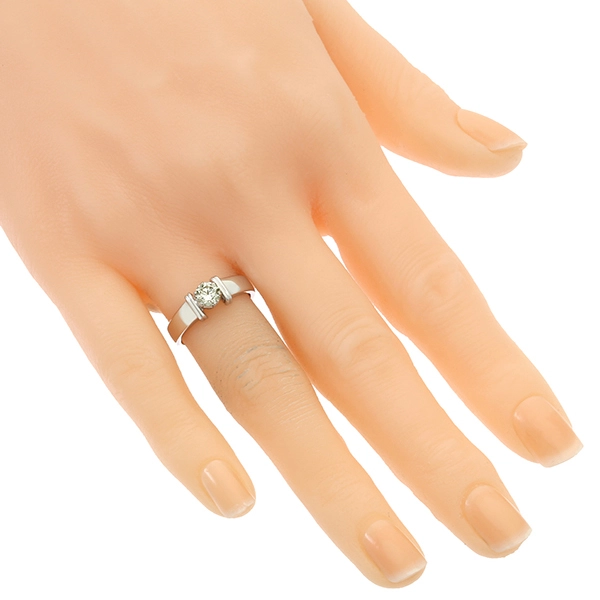 Diamantring, 18K, Weißgold, Brillant 0,45 ct