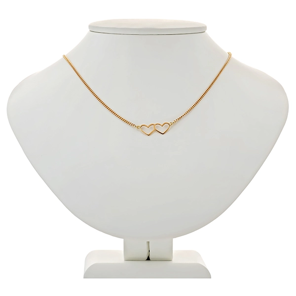Collier, 8K, Gelbgold, Herzen