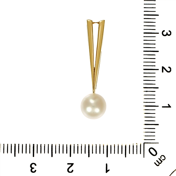 Anhänger, 14K, Gelbgold, Perle