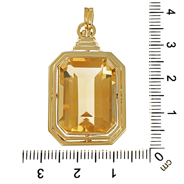 Anhänger, 14K, Gelbgold, Citrin