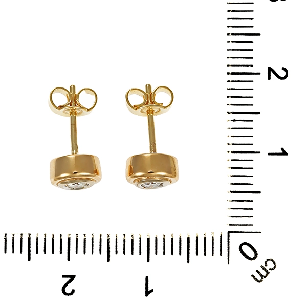 Ohrstecker, 14K, Gelb-/Weißgold, Brillant