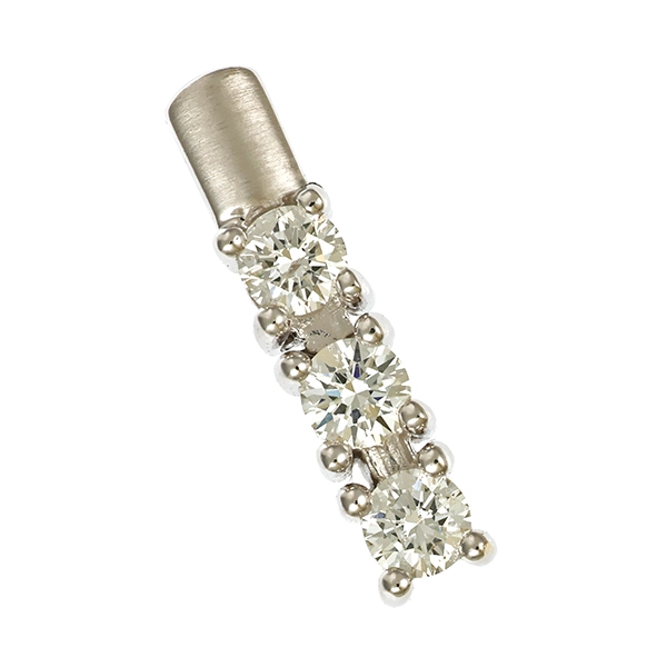 Anhänger, 14K, Weißgold, Brillanten
