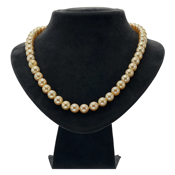 Perlenkette, 14K, Weißgold, Perlen