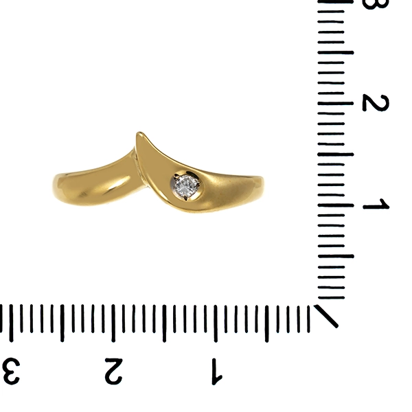 Diamantring, 8K, Gelbgold, Brillant