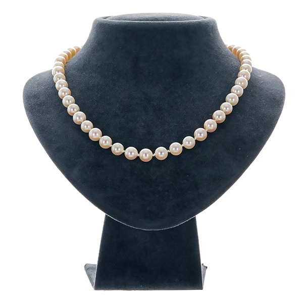 Perlenkette, Schließe 14K, Gelbgold