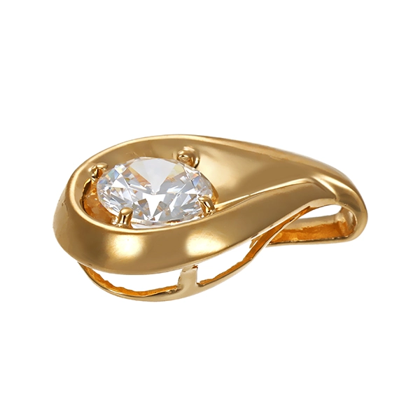 Anhänger, 14K, Gelbgold, Zirkonia