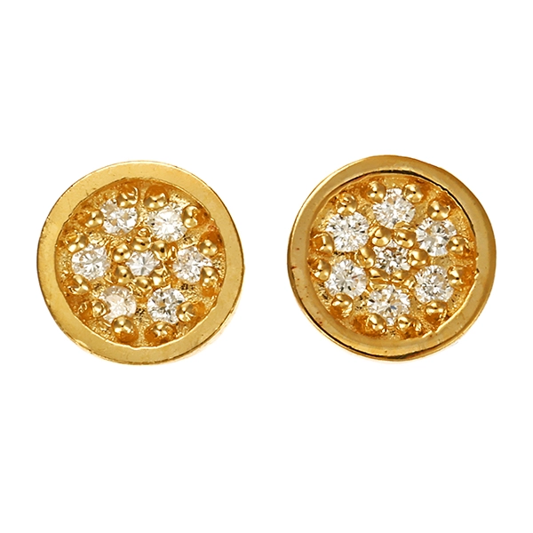 Ohrstecker, 14K, Gelbgold, Brillanten