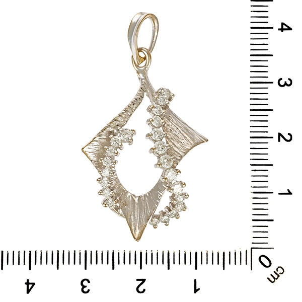 Anhänger, 18K, Weißgold, Brillanten 1,00 ct