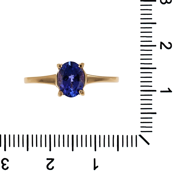 Ring, 14K, Gelbgold, Tansanit