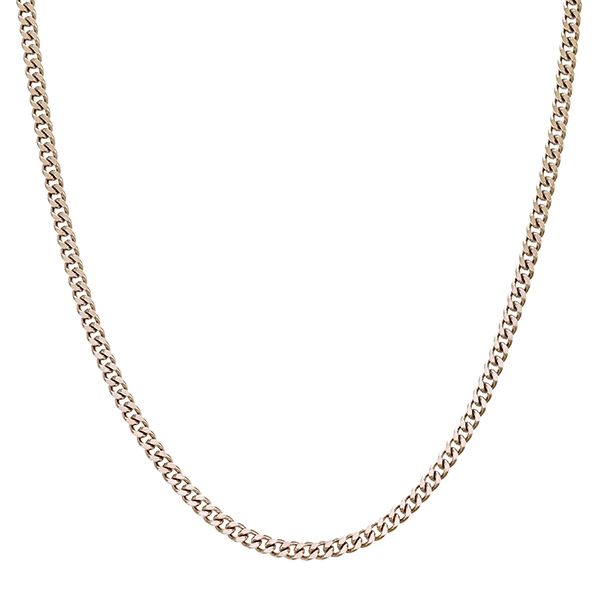 Goldkette, 14K, Weißgold, Panzer-