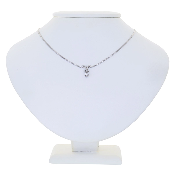 Collier, 14K, Weißgold, Brillanten