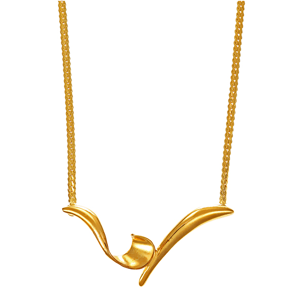 Collier, 8K, Gelbgold, Schlangen-
