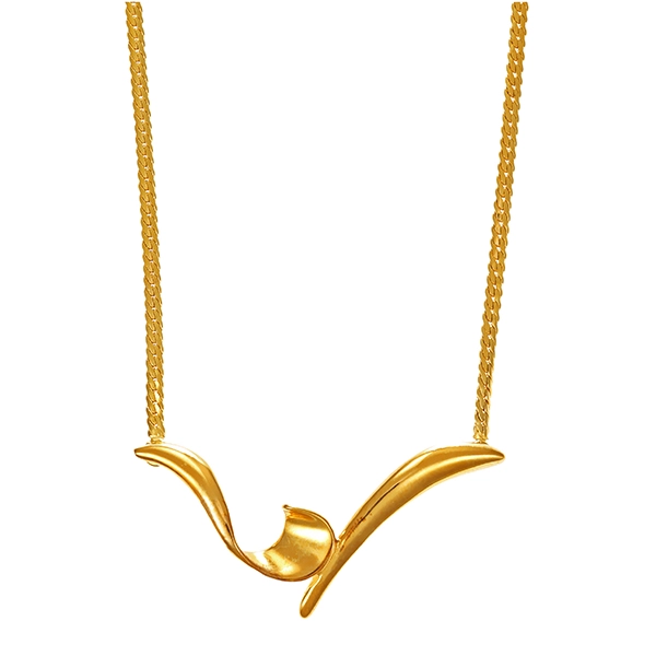 Collier, 8K, Gelbgold, Schlangen-