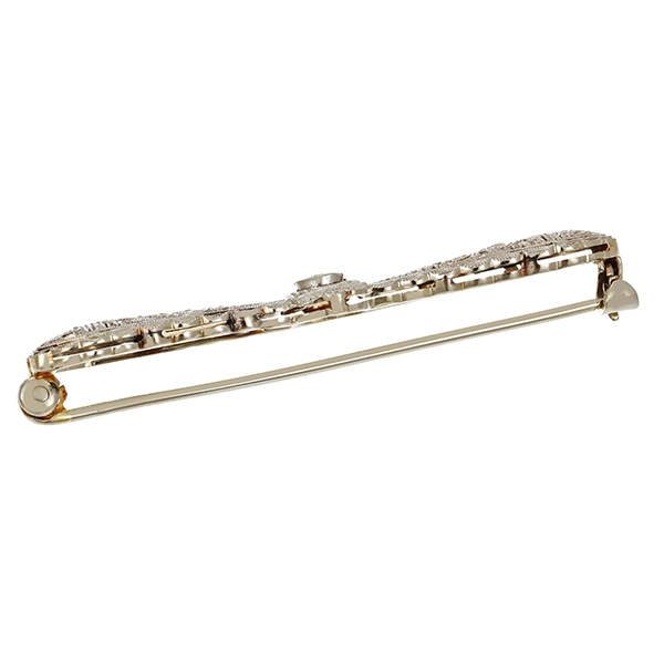 Brosche, 18K, Weißgold, Diamanten