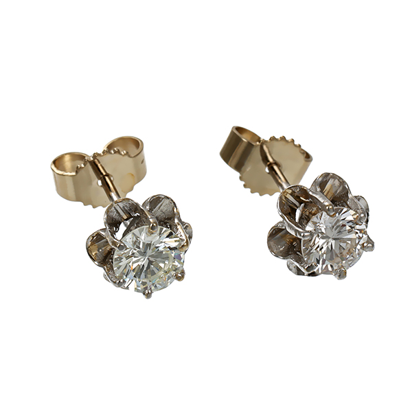 Ohrstecker, 14K, Weißgold, Brillanten 0,80 ct