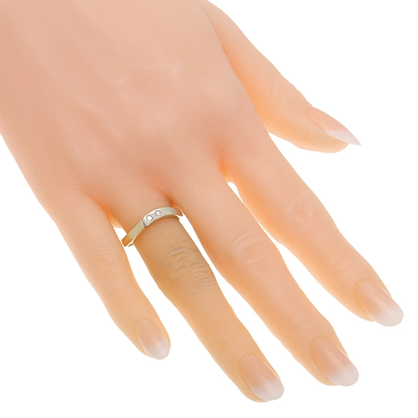 Ring, 14K, Gelb-/Weißgold, Brillanten