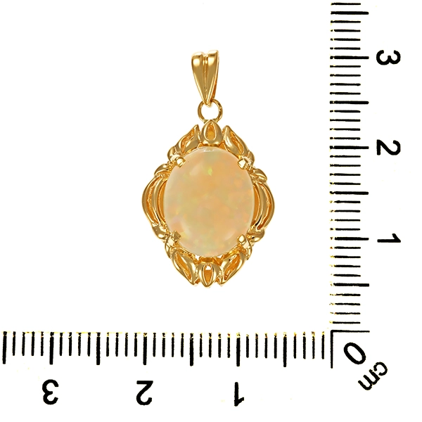Anhänger, 18K, Gelbgold, Opal