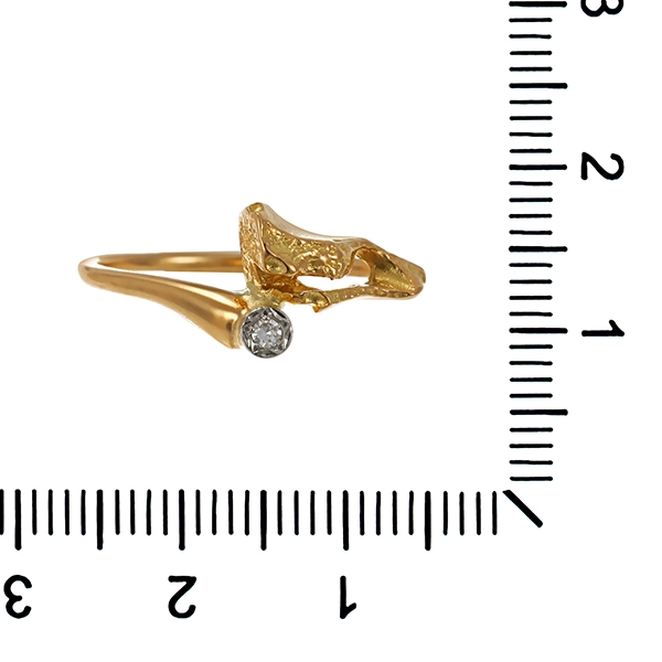Ring, 18K, Gelbgold, Diamant, U60
