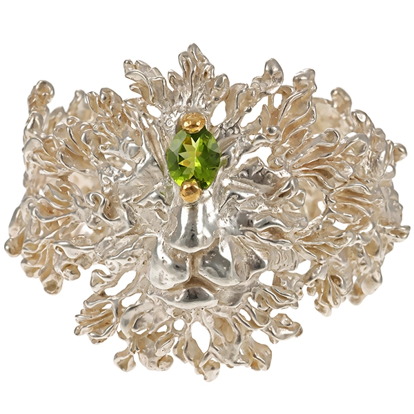 Armreif, 925, Silber, Peridot