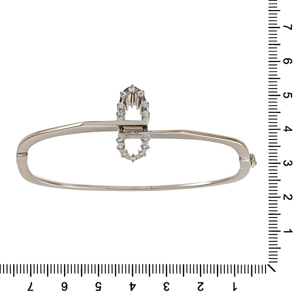 Armreif, 14K, Weißgold, Brillanten
