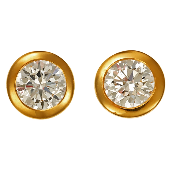 Ohrstecker, 18K, Gelbgold, Brillanten