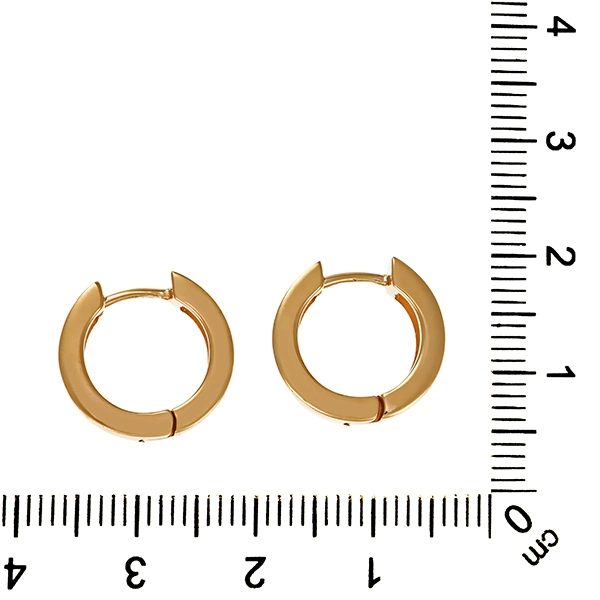 Creolen, 14K, Gelbgold, 6 Brillanten