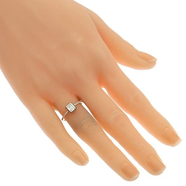 Diamantring, 18K, Rotgold, Brillanten, Diamanten