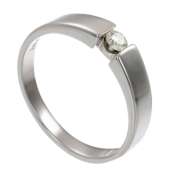 Ring, 14K, Weißgold, Brillant, U52