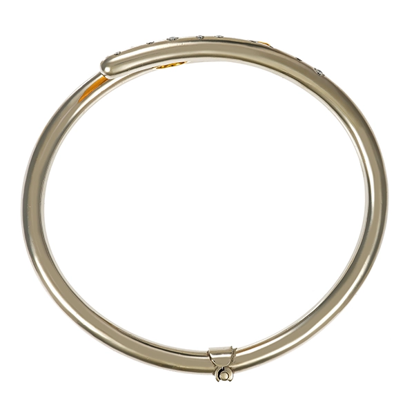 Armreif, 950 Platin/Gelbgold, Brillanten