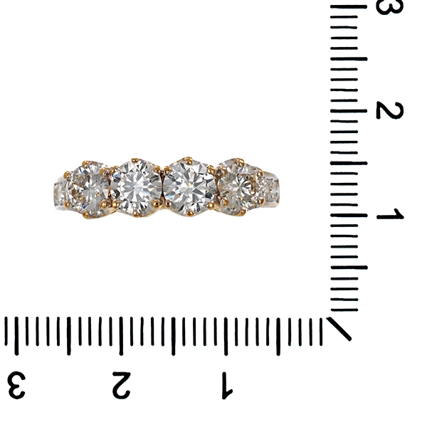 Diamantring, 18K, Gelb-/Weißgold, Brillanten