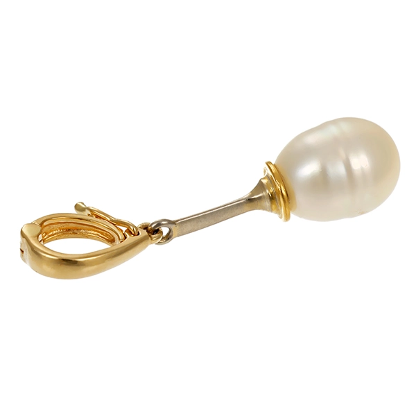 Anhänger, 14K, Gelb-/Weißgold, Perle