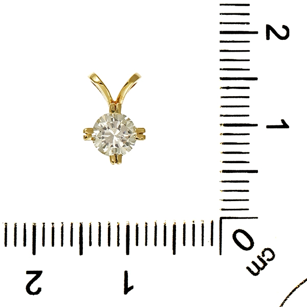 Anhänger, 14K, Gelbgold, Brillant 0,45 ct