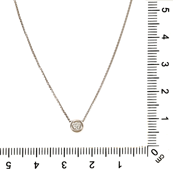 Collier, 18K, Weißgold, Brillant