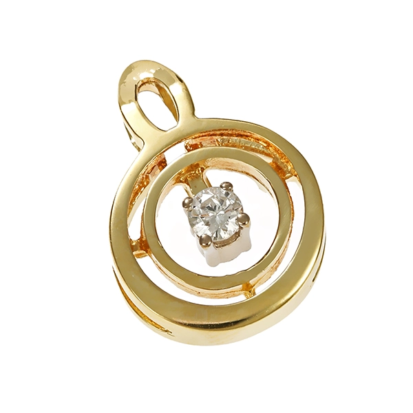 Anhänger, 14K, Gelbgold, Brillant