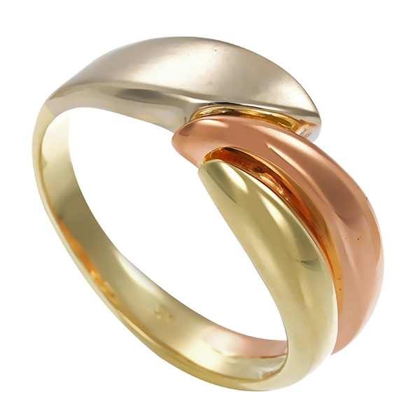 Ring, 14K, Rot-/Gelb-/Weißgold