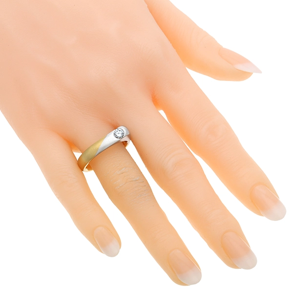 Diamantring, 18K, Gelb-/Weißgold, Brillant 0,25 ct