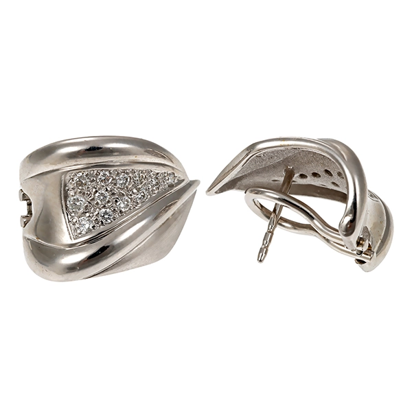 Clip-Stecker, 14K, Weißgold, Brillant