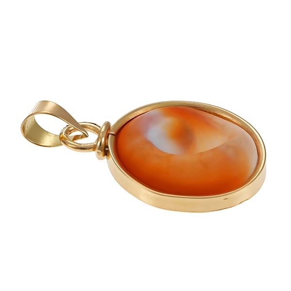 Anhänger, 18K, Gelbgold, Muschelkammee