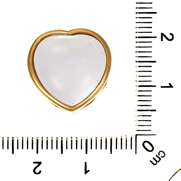 Anhänger, 9K, Gelbgold, Schmuckstein, Herz