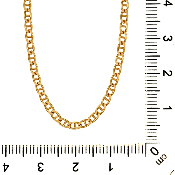 Collierkette, 18K, Gelbgold, Stegpanzer-