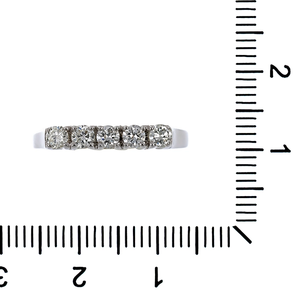 Ring, 14K, Weißgold, Brillant