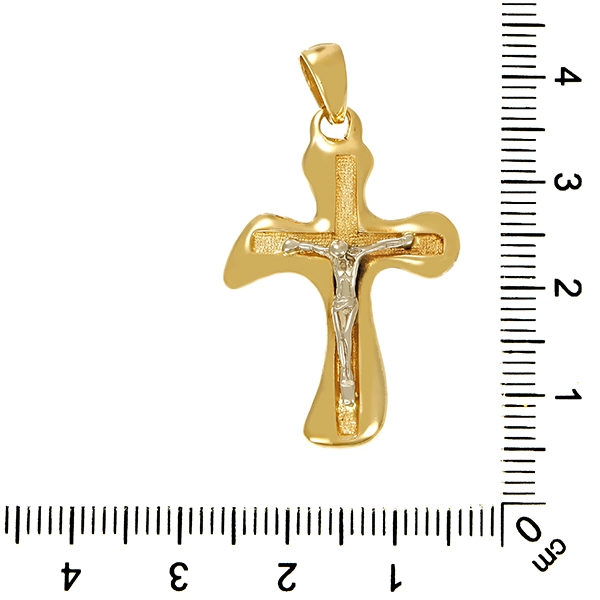 Anhänger, 14K, Gelbgold, Kruzifix