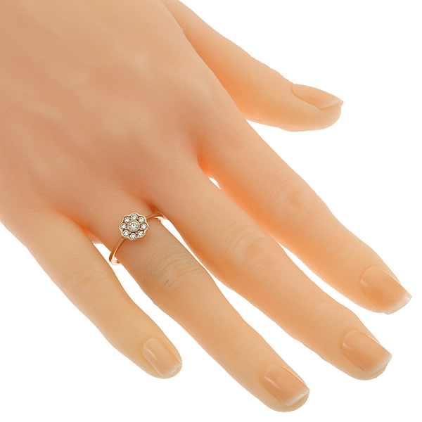 Diamantring, 18K, Rotgold, Brillanten 0,38 ct
