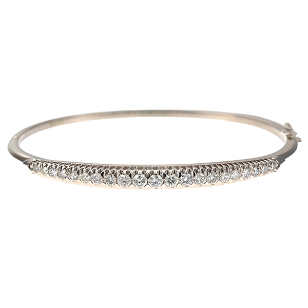 Armreif, 18K, Weißgold, Brillanten, Diamanten