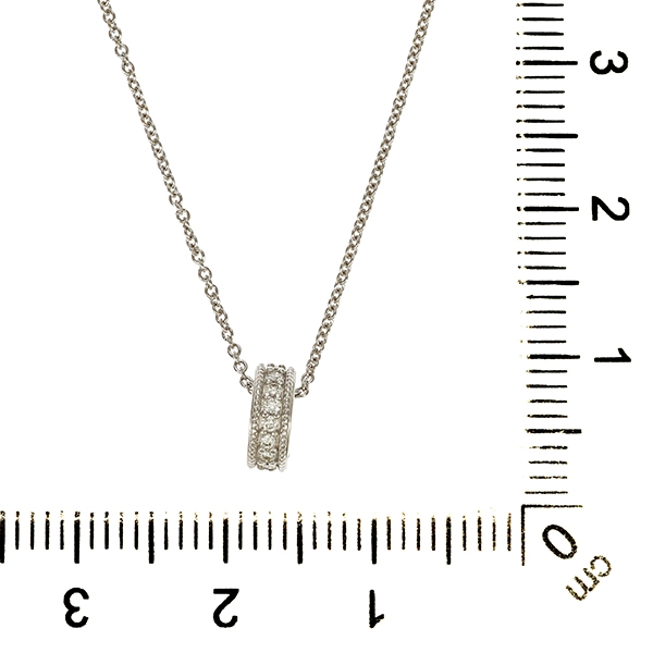 Collier, 14K, Weißgold, Brillanten