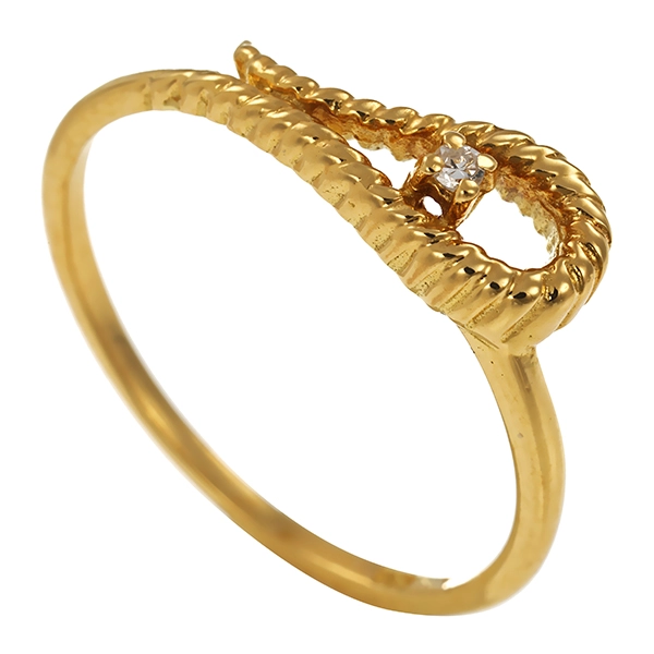 Ring, 18K, Gelbgold, Diamant